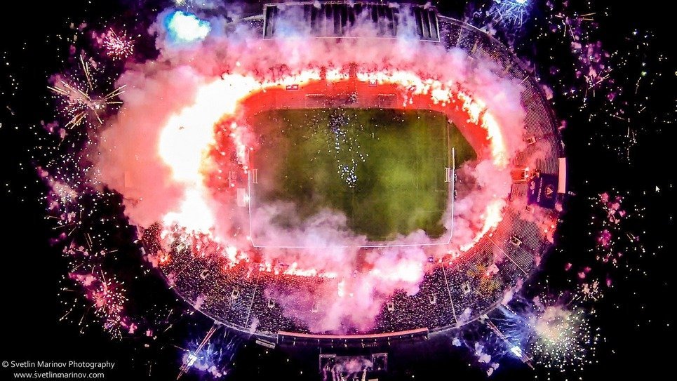 17. The fireworks celebrating the 100th anniversary of two of the country's biggest soccer teams in Sofia, Bulgaria.