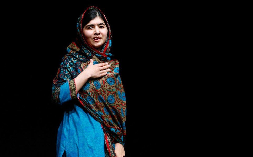 12. Pakistani schoolgirl Malala Yousafzai, the joint winner of the Nobel Peace Prize, speaks at Birmingham library, England - October 10, 2014.