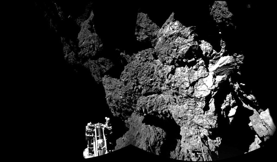 72. Image of the surface of Comet 67PChuryumov€“Gerasimenko captured by Rosettaâ€™s lander Philae's CIVA-P imaging system - November 13, 2014.