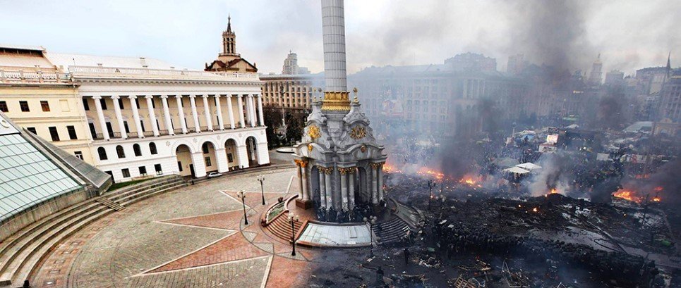75. Kiev Square before and after the protests which led to the stepping down of President Viktor Yanukovych - February 19, 2014.