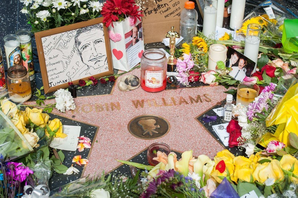 79. Flowers were placed on Robin Williams’ Hollywood Walk of Fame star in Los Angeles, California - August 12, 2014.