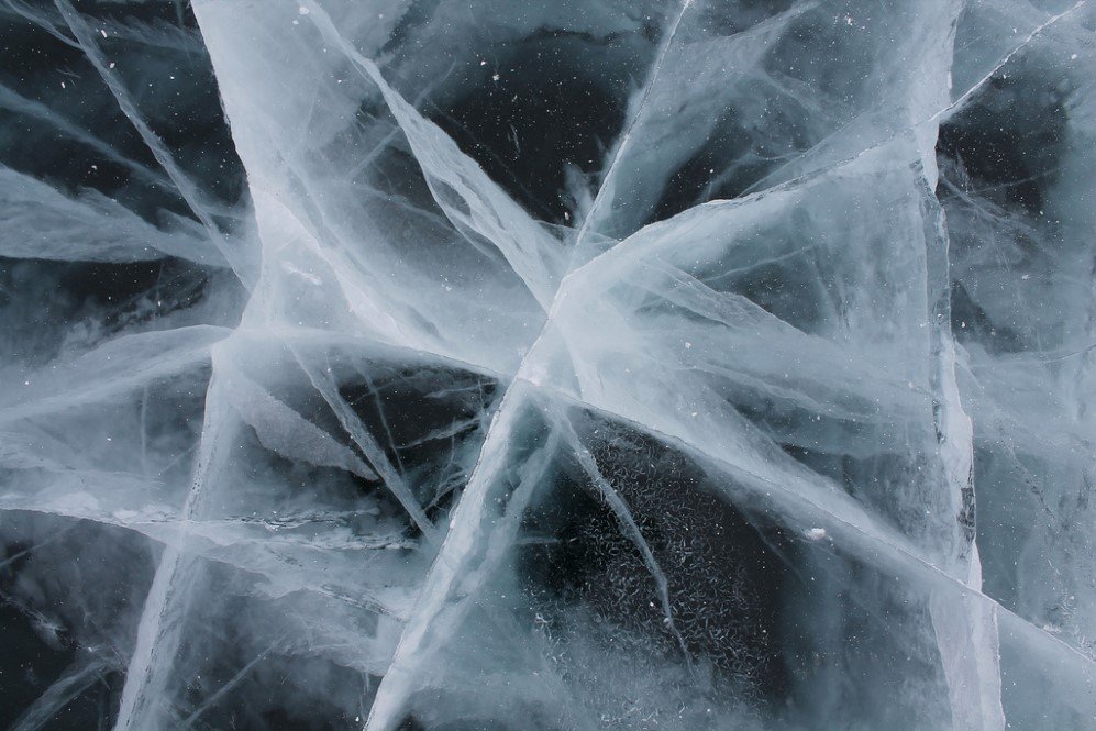 Frozen Lake Baikal, Siberia (Russia) 