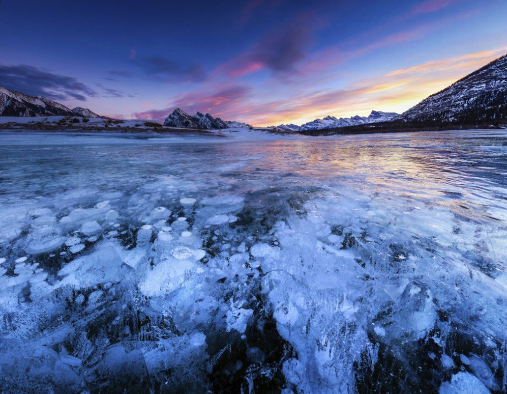 Lake Abraham in Alberta, Canada