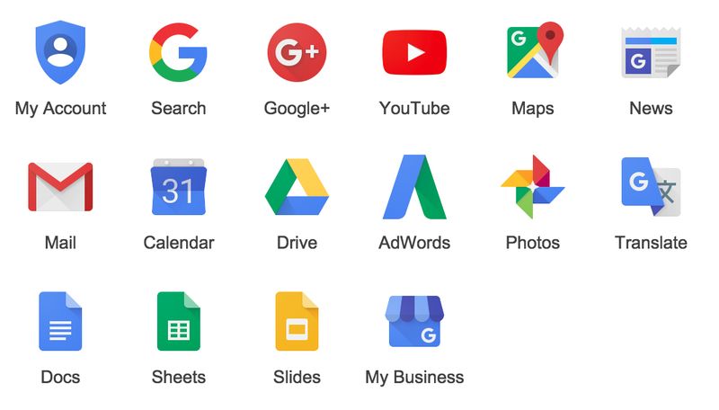 New Logos of Various Google Services