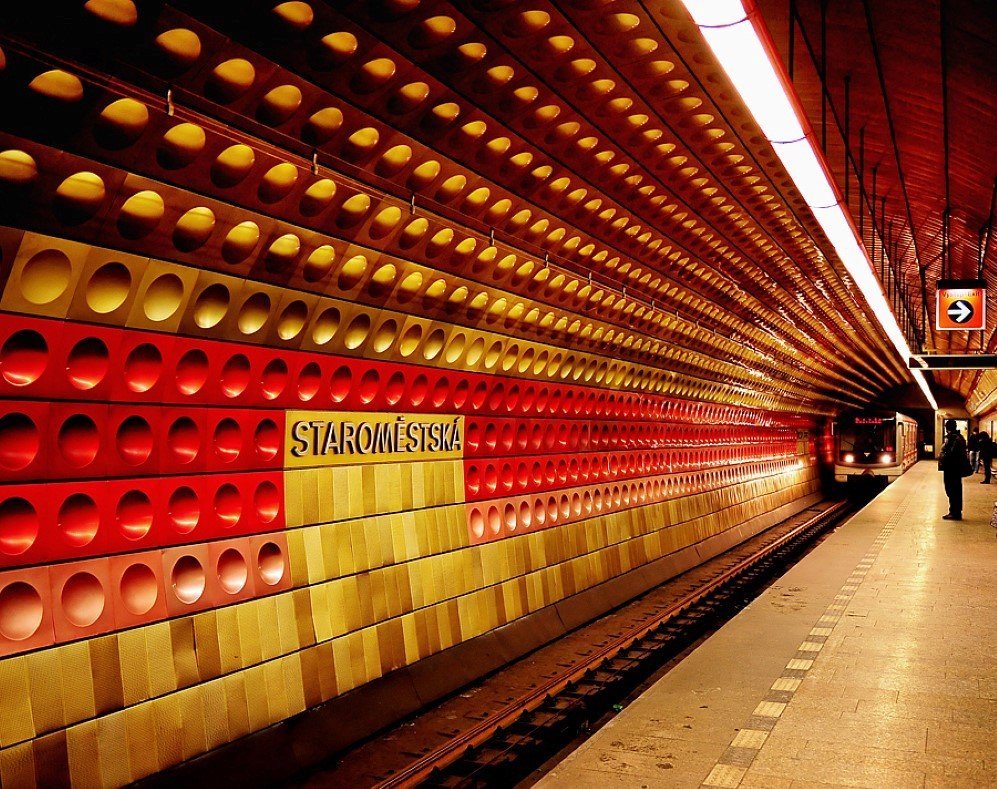 Staromestska Station, Prague, Czech Republic