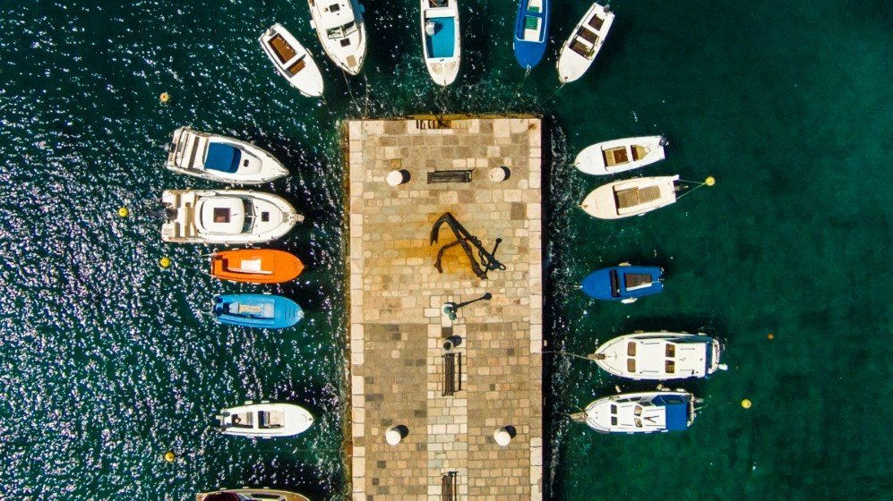 Pier in Senj, Croatia.
