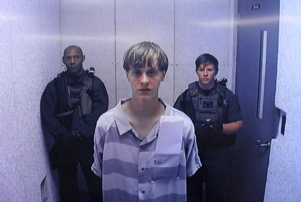Dylann Storm Roof appears at Centralized Bond Hearing Court in North Charleston, South Carolina. in connection with an attack on a historic black church in South Carolina in hopes to incite a “race war” in the United States. – June 19, 2015