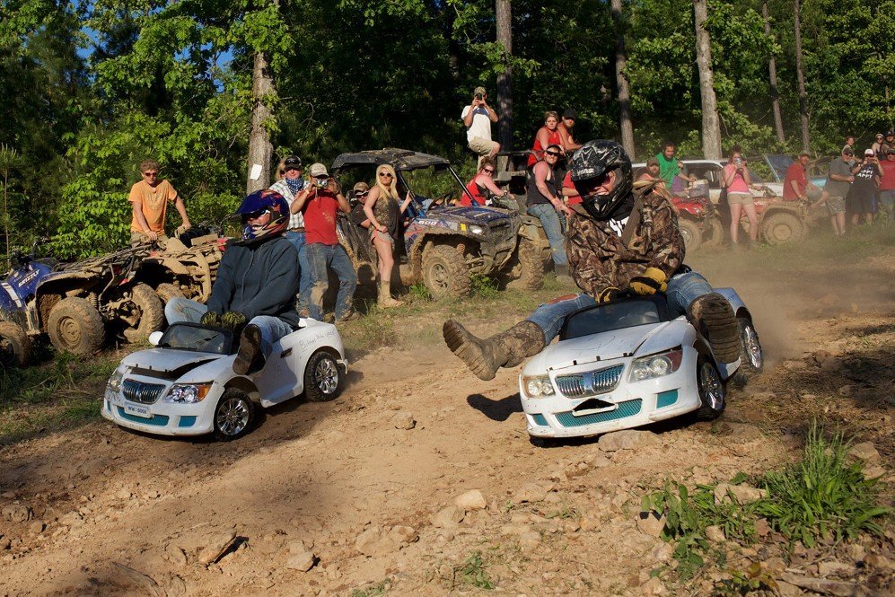 Extreme Barbie Jeep Racing during the annual Rally that takes place in Booneville, Arkansas.