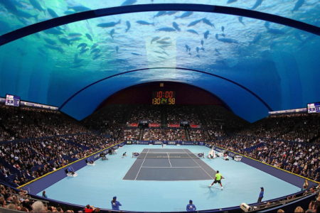Architect Proposed Concept For An Underwater Tennis Court in Dubai