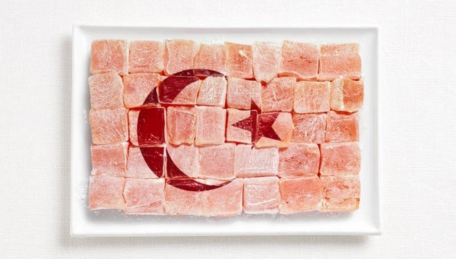 turkey flag made from food