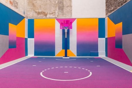 Trippy Basketball Court Gets Berrylicious Makeover
