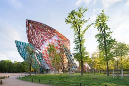 French artist Daniel Buren Adds Vivid Colors To Fondation Louis Vuitton
