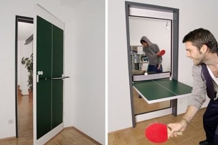 This Ping Pong Table Disguised As A Door Is The Best Invention Ever!