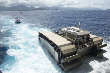 U.S. marines new amphibious vehicle is capable of clearing 10ft high obstacles