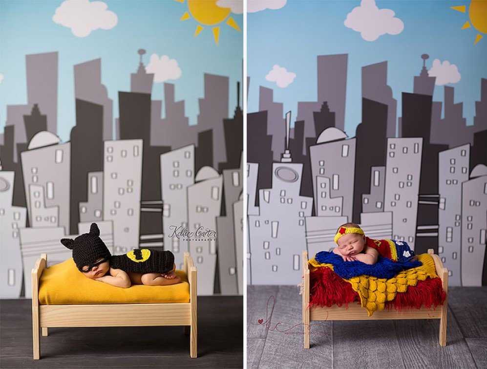 Baby Batman And Baby Wonder Woman