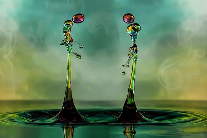 smoke in addition to the water droplets