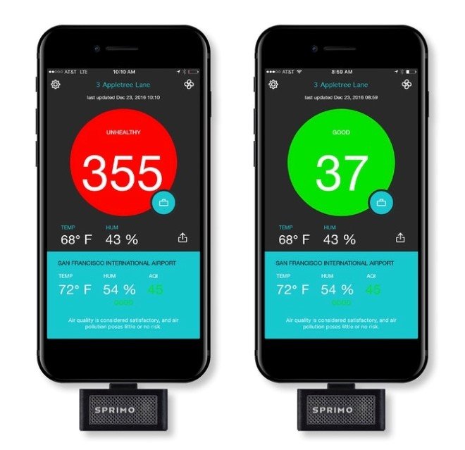Sprimo personal air monitor 2