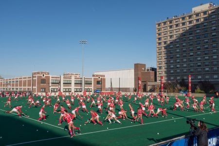 These composite photographs of athletes in action create a dizzying effect