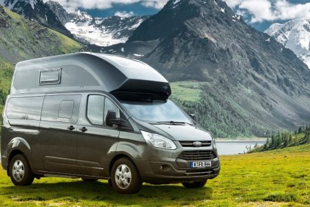 Westfalia packs a double bed, kitchen and a bathroom in Ford camper van