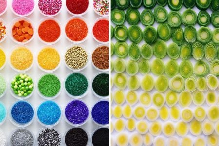 Brittany Wright’s colourful food arrangements look aesthetically pleasing and satisfying