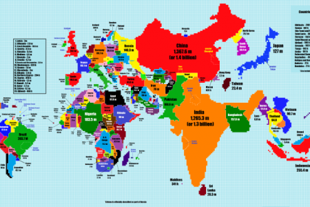 Here is how the world would look like if the countries are scaled according to their population
