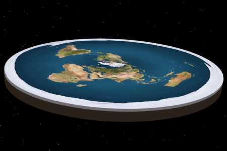 What if the Earth were flat and you could walk right to the edge?