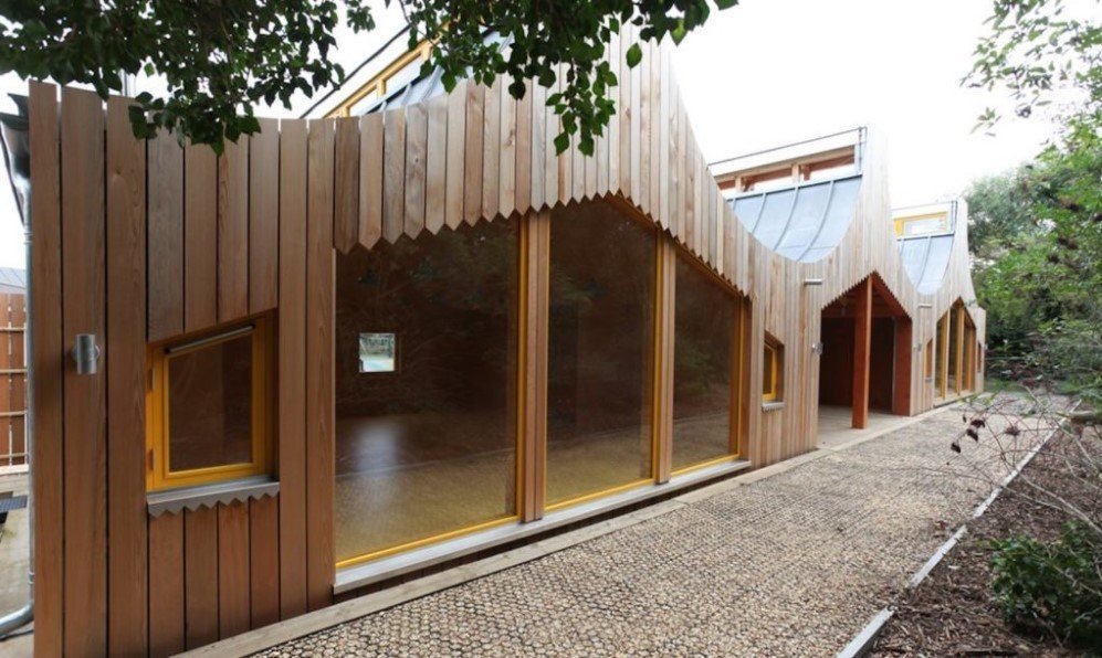 This Fascinating Wooden Classroom Opens Up To A Magical Woodland