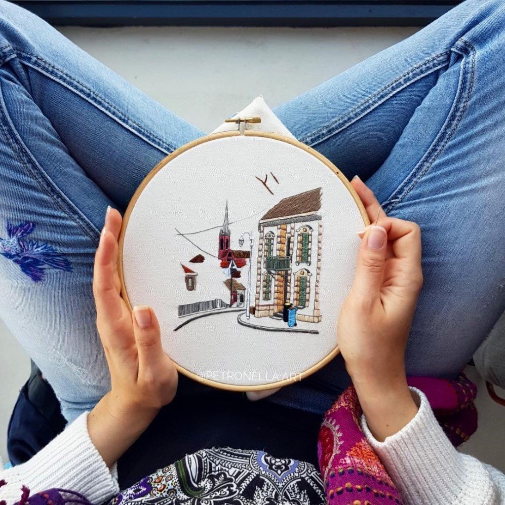 French Swedish textile artists Embroidry Art 18