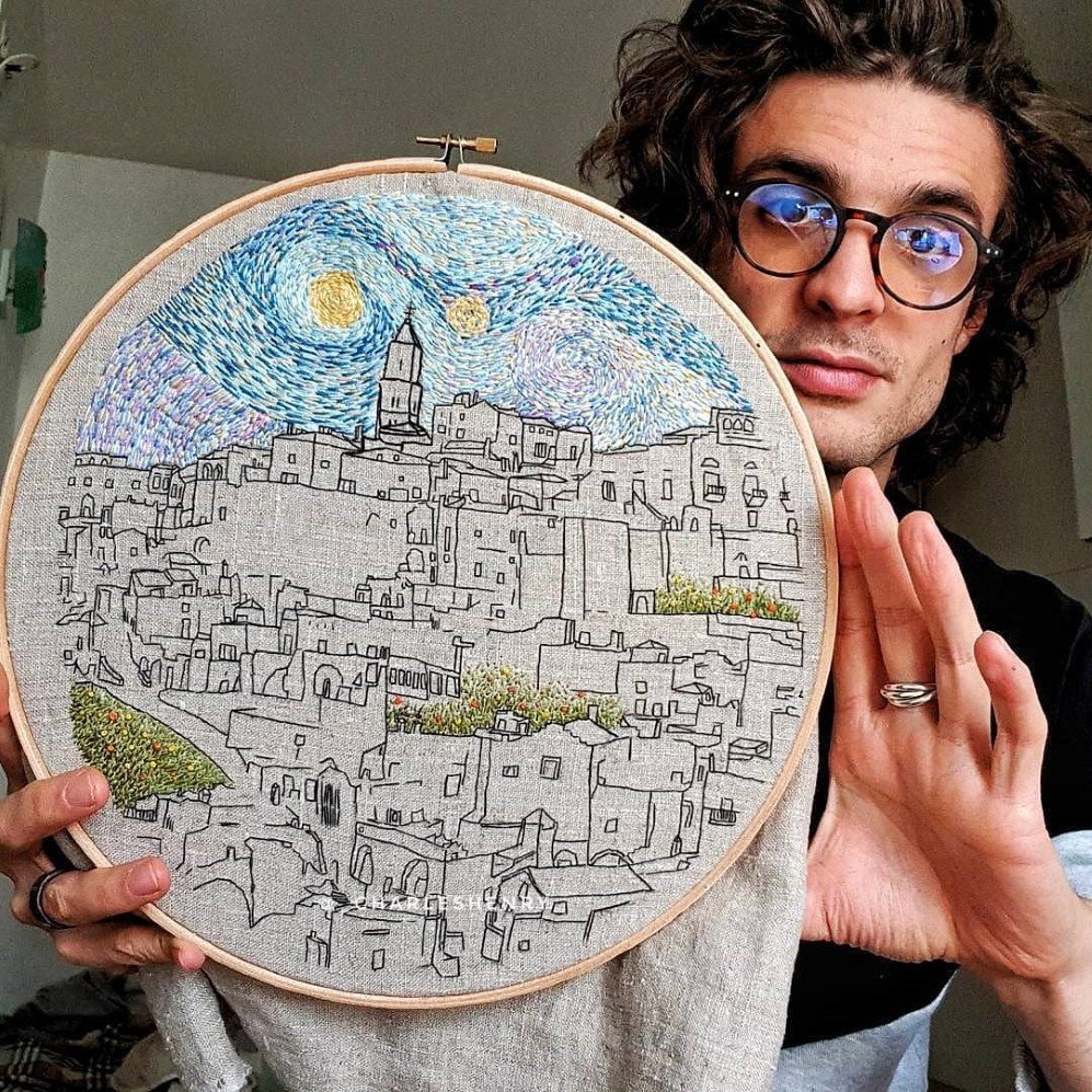 French Swedish textile artists Embroidry Art 3