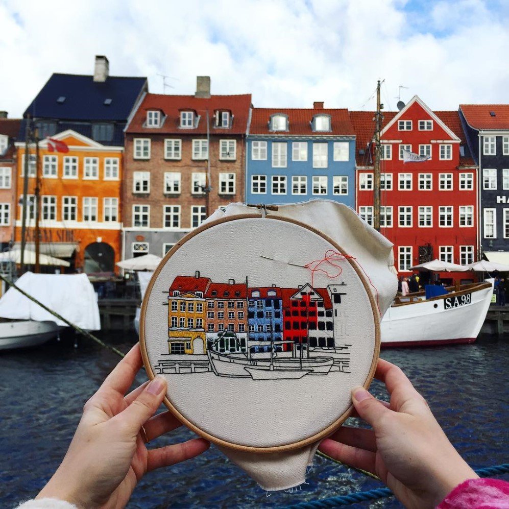French Swedish textile artists Embroidry Art 8