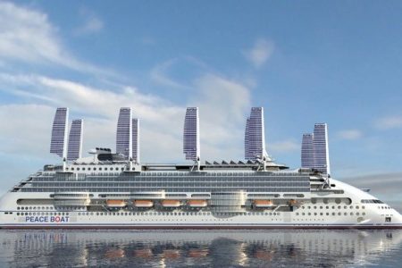 Claimed as world’s most eco-friendly cruise ship, Ecoship will have retractable solar sails