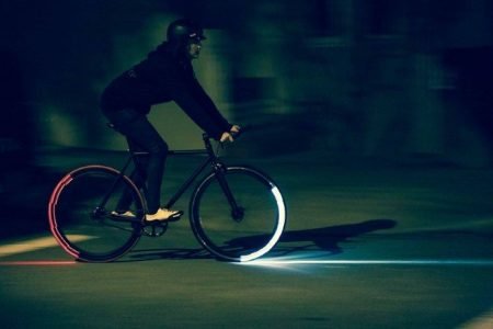 Revolights bike lighting system help you stay visible on the road at night