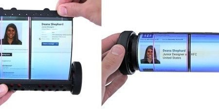 MagicScroll is a 3-D printed flexible touch screen tablet that you can roll