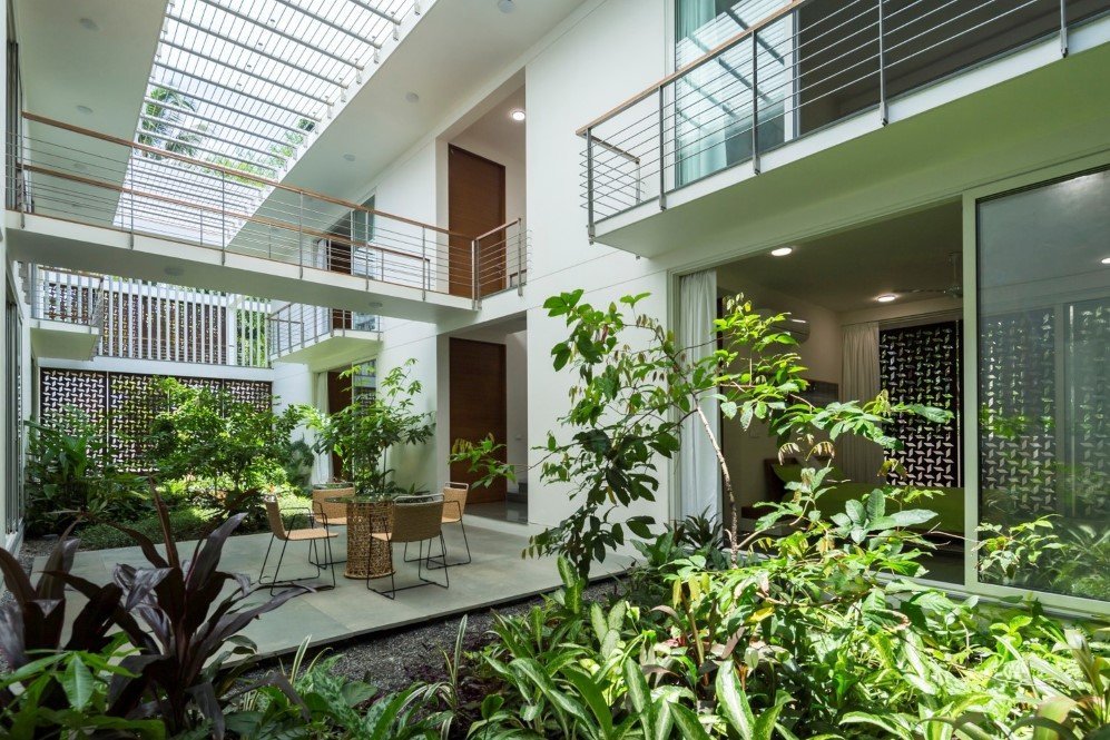 The Regimented House wrapped in greenery 9