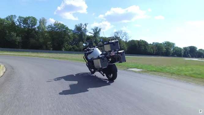 Watch BMW's R1200GS autonomous motorbike goes out for a spin without