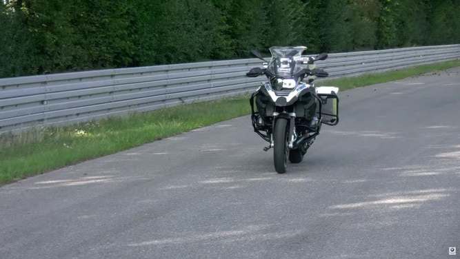 Watch BMW's R1200GS autonomous motorbike goes out for a spin without