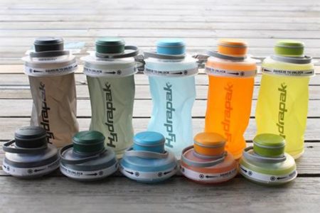 HydraPak’s collapsible bottle becomes as compact as a disc in a matter of seconds