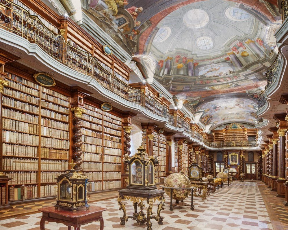 BOOKS CLOCKS AND GLOBES I CZECH NATIONAL LIBRARY PRAGUE CZECH REPUBLIC
