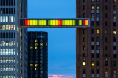 The Detroit Skybridge’s ‘colourful bar of light’ merges art with urban architecture