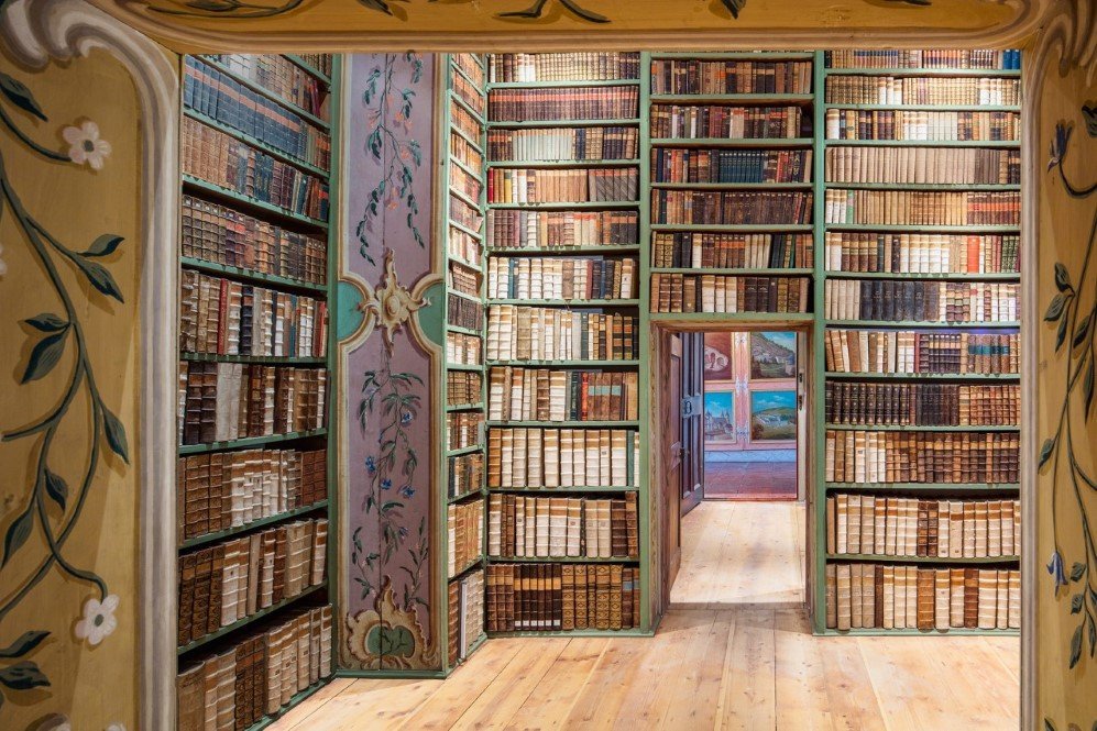 LIBRARY IN ST.PETERS ABBEY SALZBURG AUSTRIA