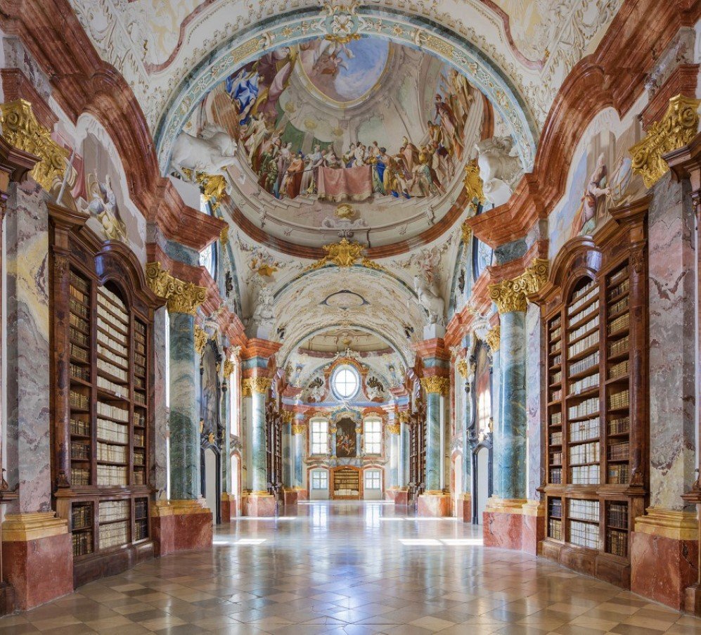 LIBRARY OF ALTENBURG ABBEY AUSTRIA