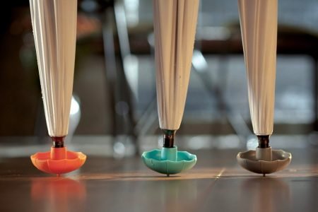 This inventive product doesn’t let your wet umbrella mess up the floor