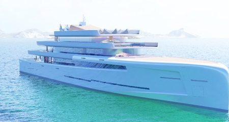 Mirror-cladded superyacht is designed to disappear into the sea