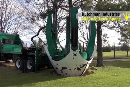 Dutchman Tree Spade can uproot trees and replant them elsewhere