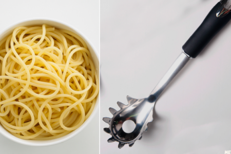 This is why there is a hole in the spaghetti spoon