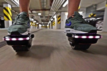 Showerboard shoes are basically hoverboards for each of your foot