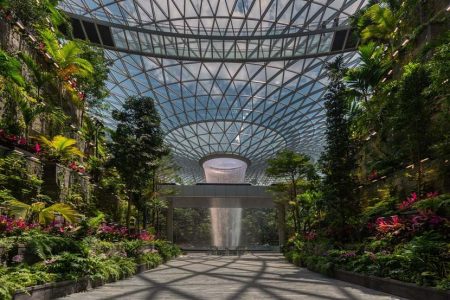 Jewel Changi Airport Singapore features the world’s tallest indoor waterfall