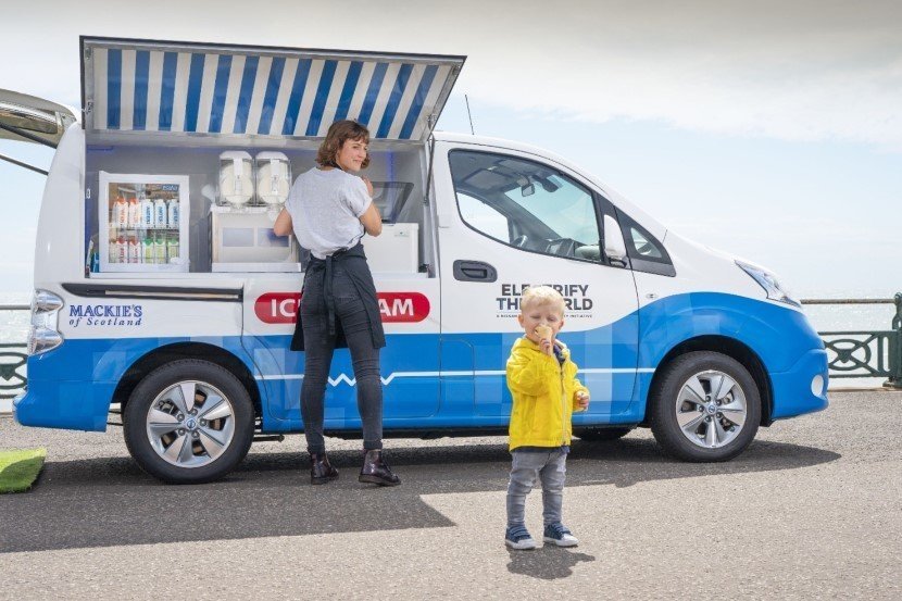 Nissan Ice Cream Van Electric Powered Zero Emission