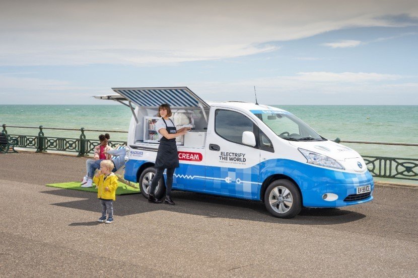 Nissan Ice Cream Van Electric Powered Zero Emission