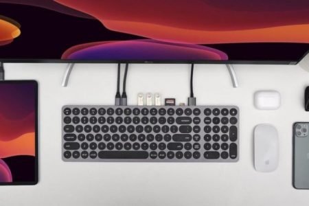 All-in-one keyboard hub will clean up your desk space!